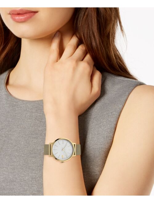 Lacoste Women's Moon Gold-Tone Stainless Steel Mesh Bracelet Watch 35mm