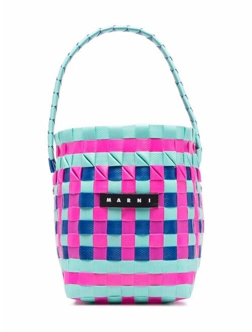 Marni Kids woven colour-block shoulder bag