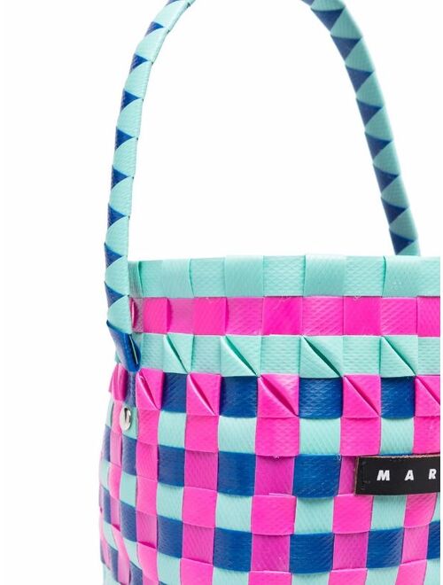 Marni Kids woven colour-block shoulder bag