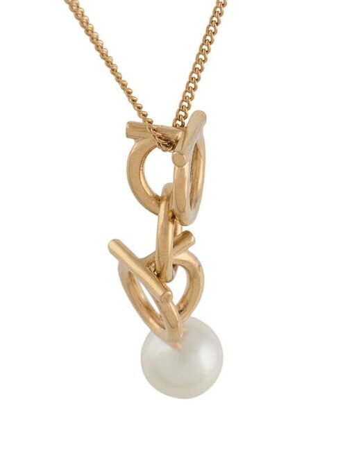 Salvatore Ferragamo Gancio 3D pearl necklace