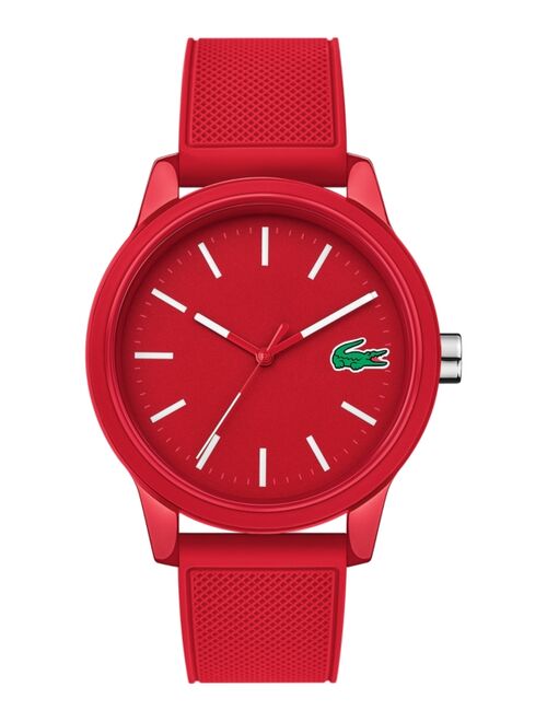 Lacoste Men's 12.12 Red Silicone Strap Watch 42mm