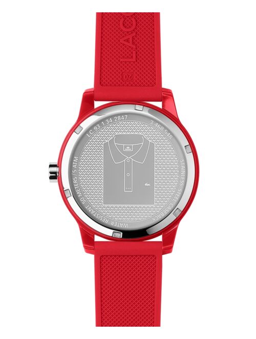 Lacoste Men's 12.12 Red Silicone Strap Watch 42mm