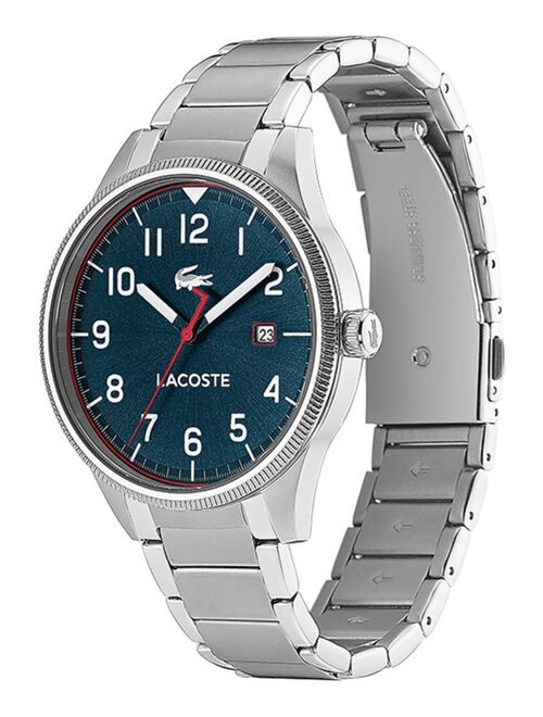 Lacoste Men's Continental Stainless Steel Bracelet Watch 43mm