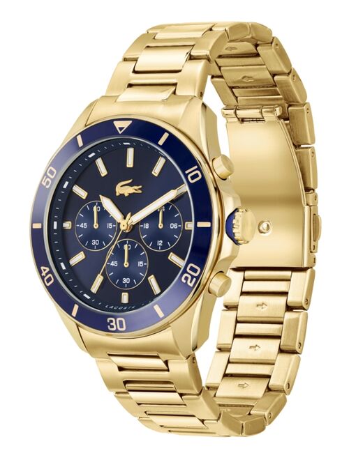 Lacoste Men's Chronograph Tiebreaker Gold-Tone Bracelet Watch 44mm