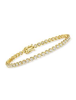 3.40 ct. t.w. Diamond Tennis Bracelet in 14kt Yellow Gold. 8 inches