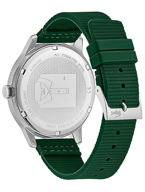 Men's Lacoste 12.12 Green Silicone Strap Watch 44mm