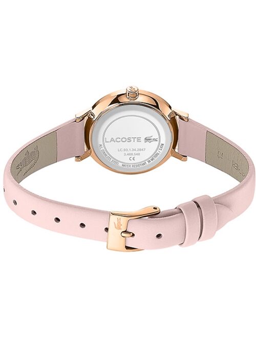 Lacoste Women's Swiss Moon Pink Leather Strap Watch 28mm