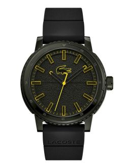Men's TR90 Black Silicone Strap Watch 44mm