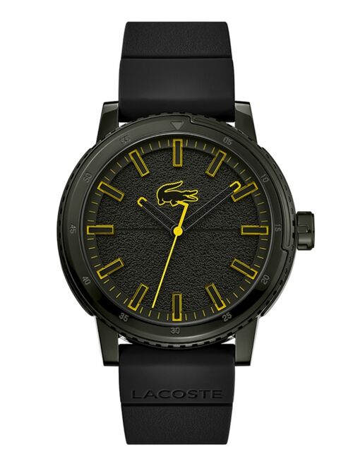 Lacoste Men's TR90 Black Silicone Strap Watch 44mm