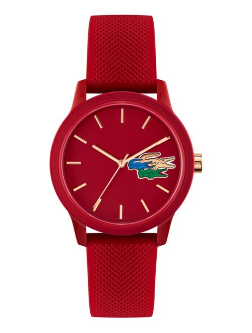 Unisex Lacoste 12.12 Red Silicone Strap Watch 36mm