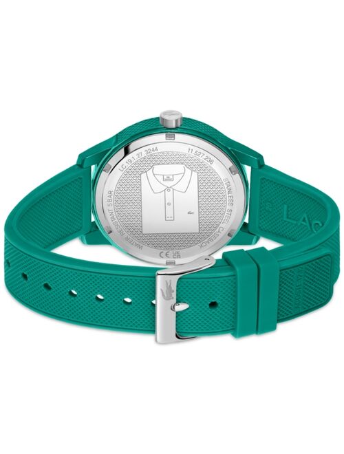 Lacoste Unisex 12.12 Green Silicone Strap Watch 42mm