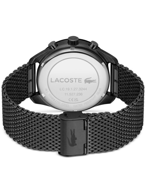 Lacoste Men's Chronograph Boston Black-Tone Stainless Steel Mesh Bracelet Watch 42mm