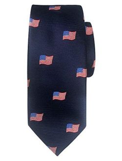 Boys' Woven American Flags USA Navy Neck Tie