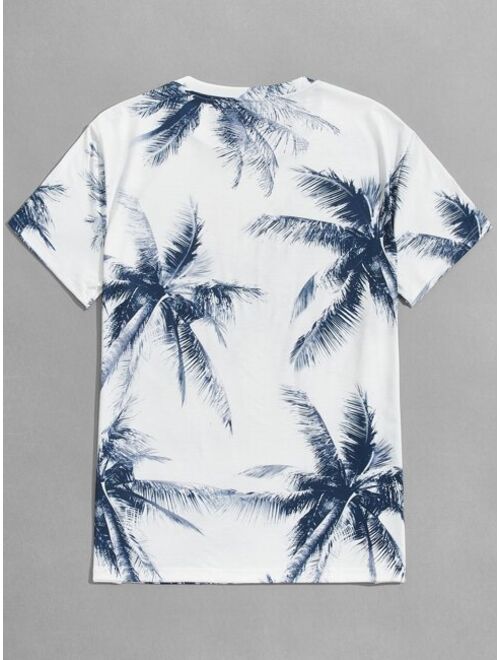 SHEIN Men Tropical Print Tee