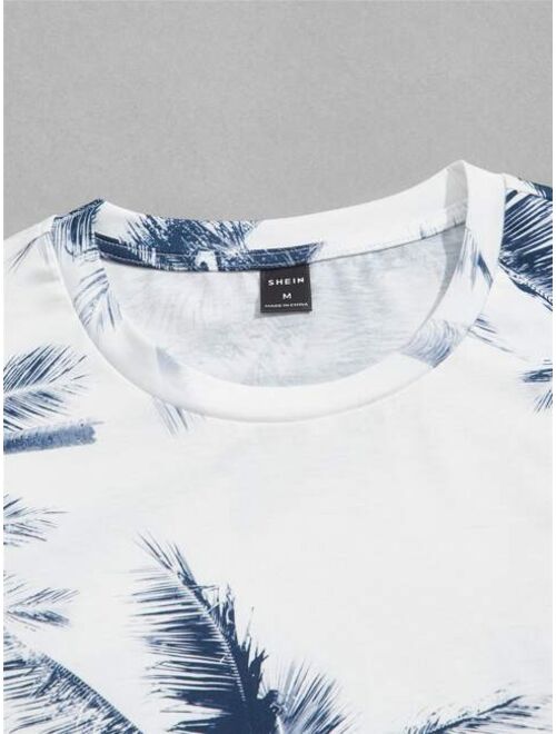 SHEIN Men Tropical Print Tee
