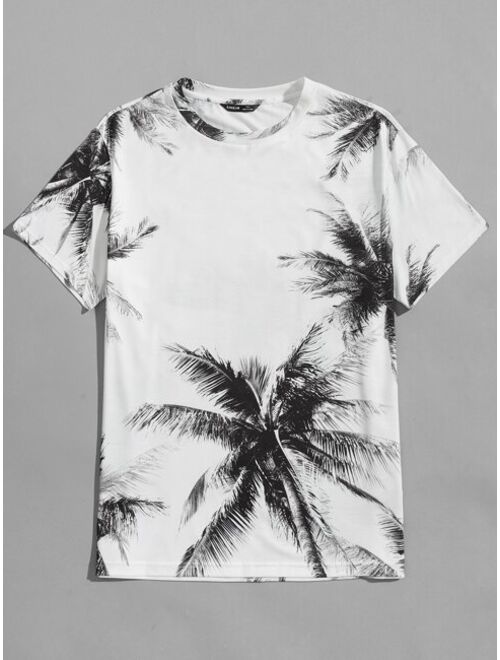 SHEIN Men Tropical Print Tee