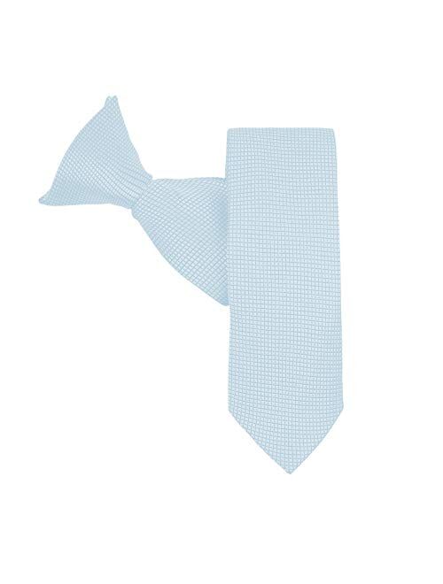 Jacob Alexander Boys' Woven Subtle Mini Squares 14-inch Clip-On Neck Tie