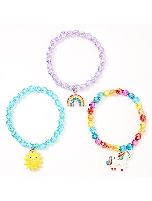 Claire's Club Little Girl Magical Sunshine Beaded Stretch Bracelets - 3 Pack