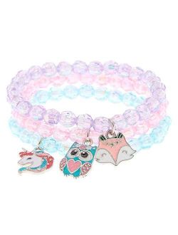 Claire's Club Little Girl Beaded Stretch Bracelets - 3 Pack