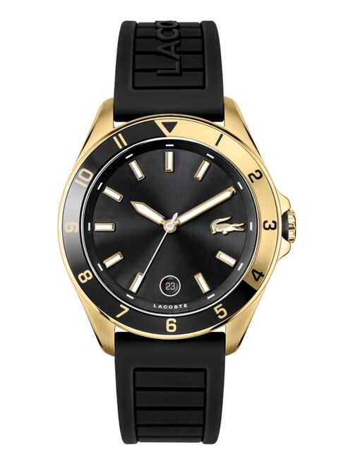 Lacoste Men's Tiebreaker Black Silicone Strap Watch 43mm