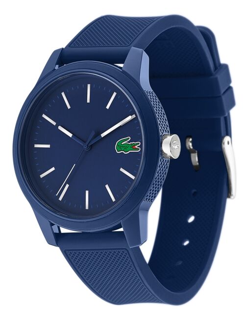 Lacoste Men's 12.12 Blue Silicone Strap Watch 42mm
