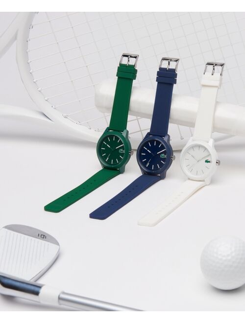 Lacoste Men's 12.12 Blue Silicone Strap Watch 42mm