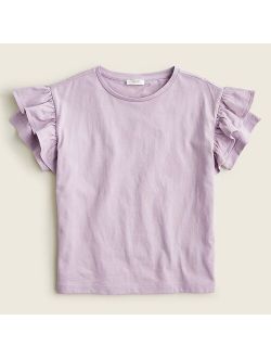Girls' flutter-sleeve T-shirt