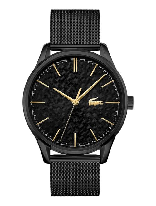 Buy Lacoste Men's Vienna Black Stainless Steel Mesh Bracelet Watch 42mm ...