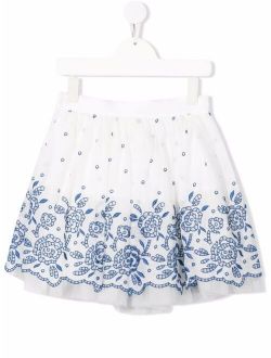embroidered-design skirt