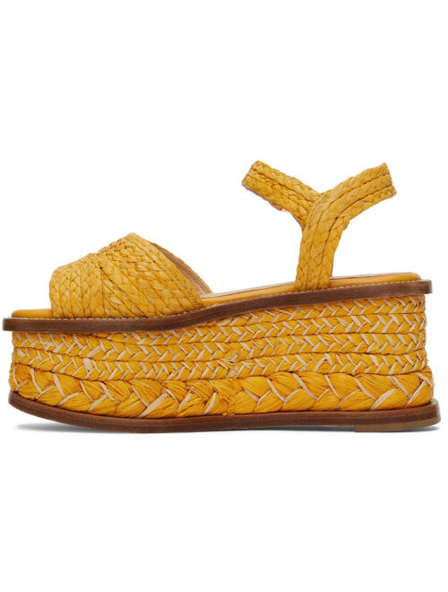 Gabriela Hearst Yellow Clergerie Edition Hester Platform Sandals
