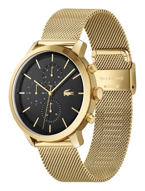 Lacoste Men's Replay Gold-Tone Mesh Bracelet Watch 44mm
