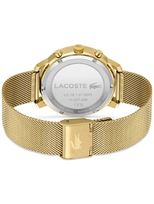 Lacoste Men's Replay Gold-Tone Mesh Bracelet Watch 44mm