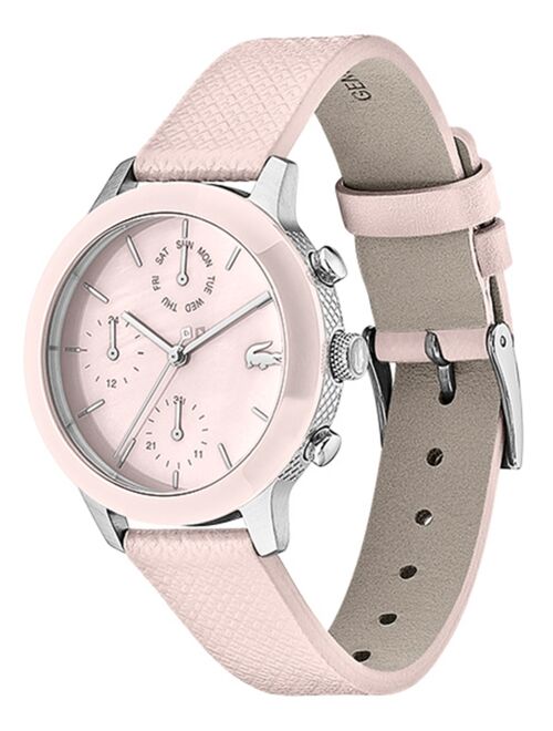 Lacoste Women's Pink Leather Strap Watch 36mm