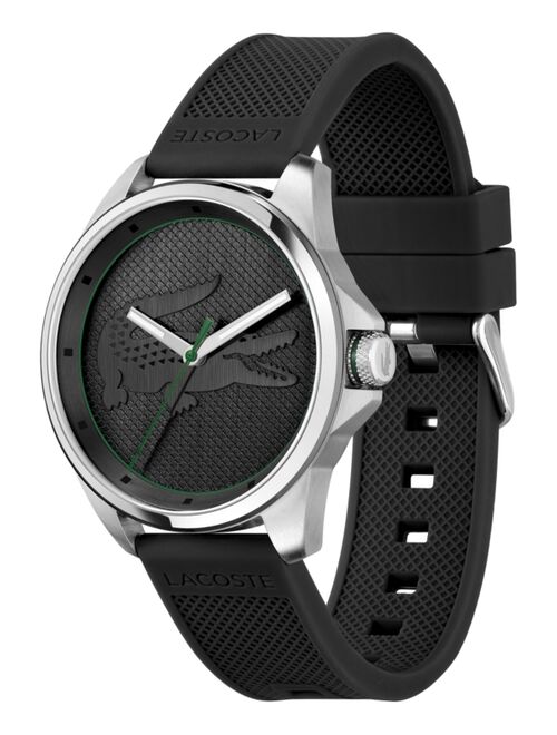 Lacoste Men's Limited Edition Croc Black Silicone Strap Watch 43mm
