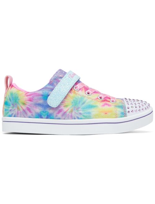 Skechers Little Girls Twinkle Toes- Sparkle Rayz - Groovy Dreamz Light-Up Stay-Put Closure Casual Sneakers from Finish Line