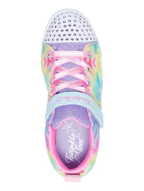 Skechers Little Girls Twinkle Toes- Sparkle Rayz - Groovy Dreamz Light-Up Stay-Put Closure Casual Sneakers from Finish Line