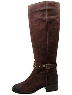 Women's Heather Closed Toe Knee High wide calves Fashion Boots