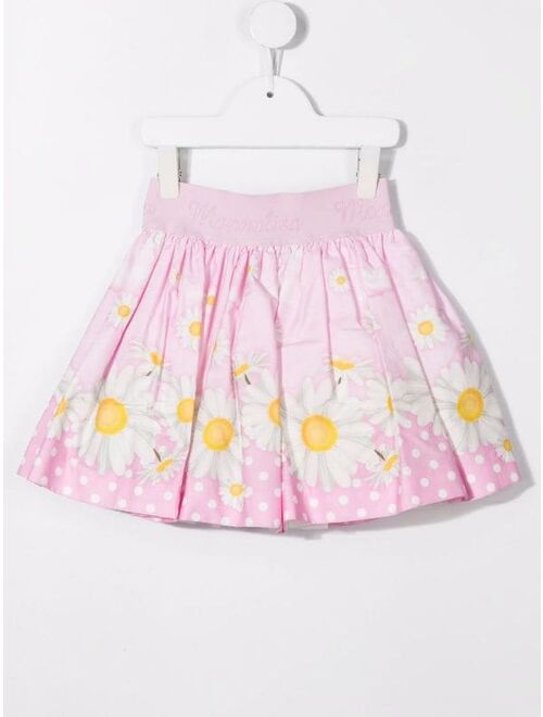 Monnalisa daisy print skirt