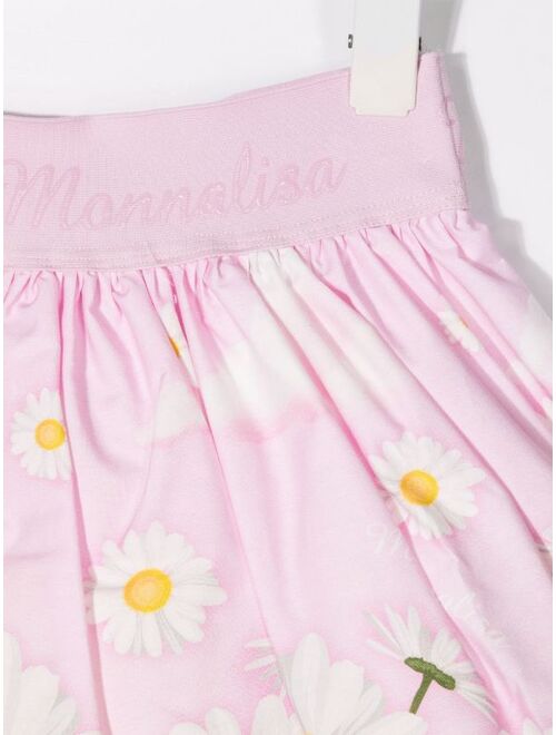 Monnalisa daisy print skirt