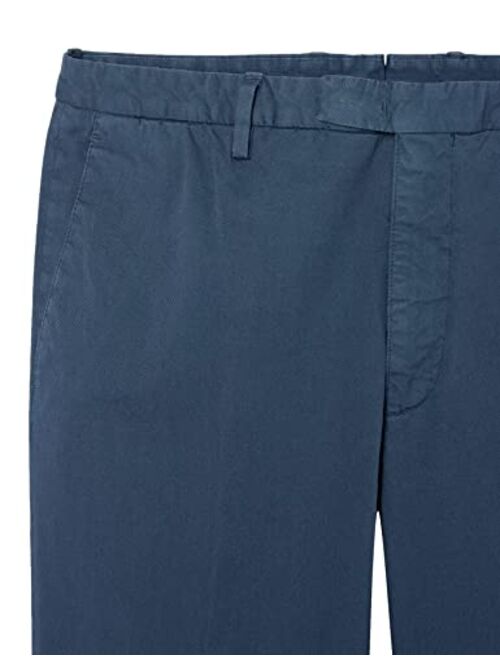 Boglioli Flat Front Garment Dyed Regular Fit Stretchable Pant For Men