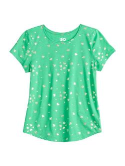 Girls 6-20 SO Printed Tee in Regular & Plus