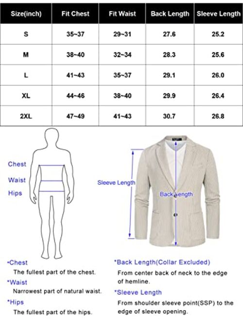 Pj Paul Jones Men's Casual Knit Blazer Suit Jackets Two Button Lightweight Unlined Sport Coat