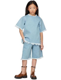 M’A Kids Kids Blue Denim Classic Shorts