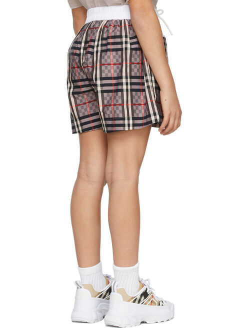 Burberry Kids Multicolor Jacquard Chequerboard Shorts
