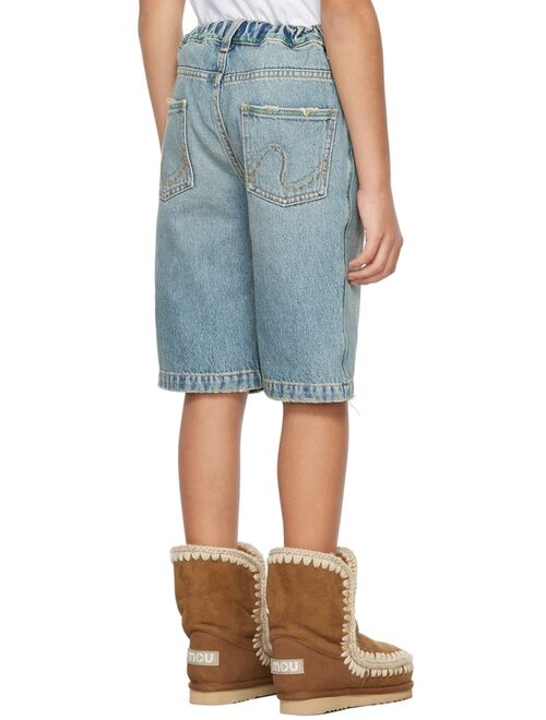 ERL Kids Blue Denim Shorts