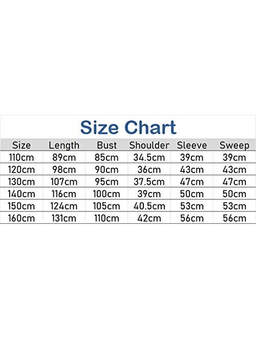 XINNI Arabic Thobe Muslim Thobe Long Sleeve Kaftan Crew Collar Robe with Zipper for Boy