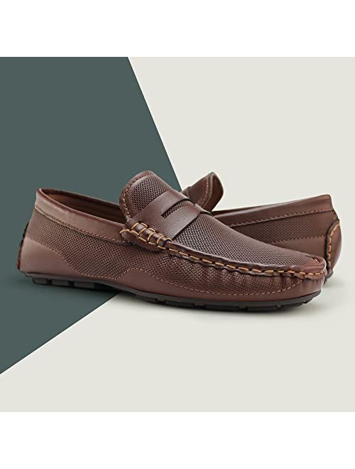 Tobfis Kids Slip On Penny Loafer Moccasin Dress Driver Shoes(Little Kid/Big Kid/Youth)