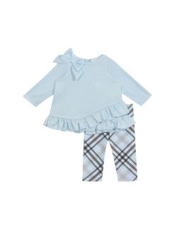 Rare Editions Baby Girls Velour Top and Leggings, 2 Piece Set