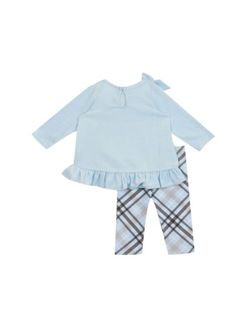 Rare Editions Baby Girls Velour Top and Leggings, 2 Piece Set
