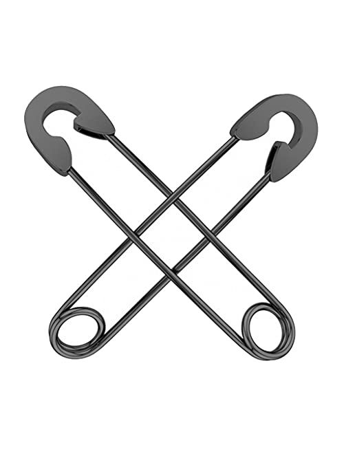 AMLESO Stainless Steel Safety Pin Earrings Punk Geometric Earring for Women Men